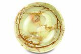 Polished Green Banded Calcite Bowl - Pakistan #301311-1